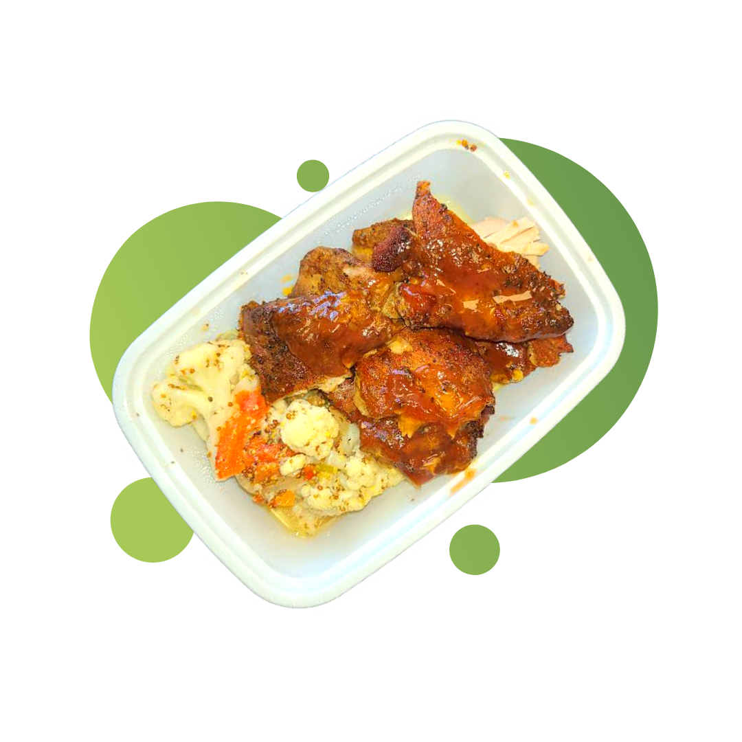 Protein Plus Smoked Guava BBQ Chicken Thighs W1 Austin Meal Prep